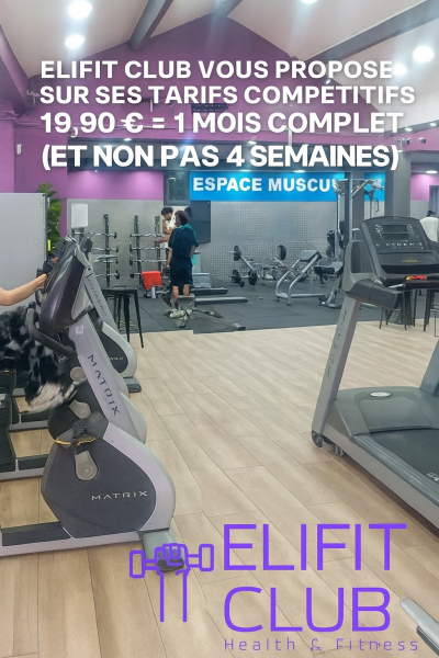 Chez Elifit Club, votre abonnement à 19,90 € correspond à un vrai mois complet, pas à 4 semaines déguisées